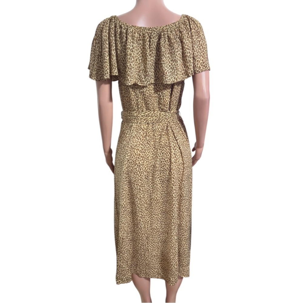 ANTHROPOLOGIE Women’s Bolano Leopard Print Midi Dress - Picture 7 of 16